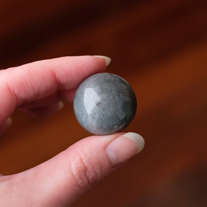 Stormy Aquamarine Sphere | Grey Beryl Crystal Sphere