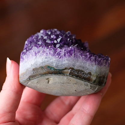 Amethyst Heart Cluster + Stand | Amethyst Crystal Geode Heart