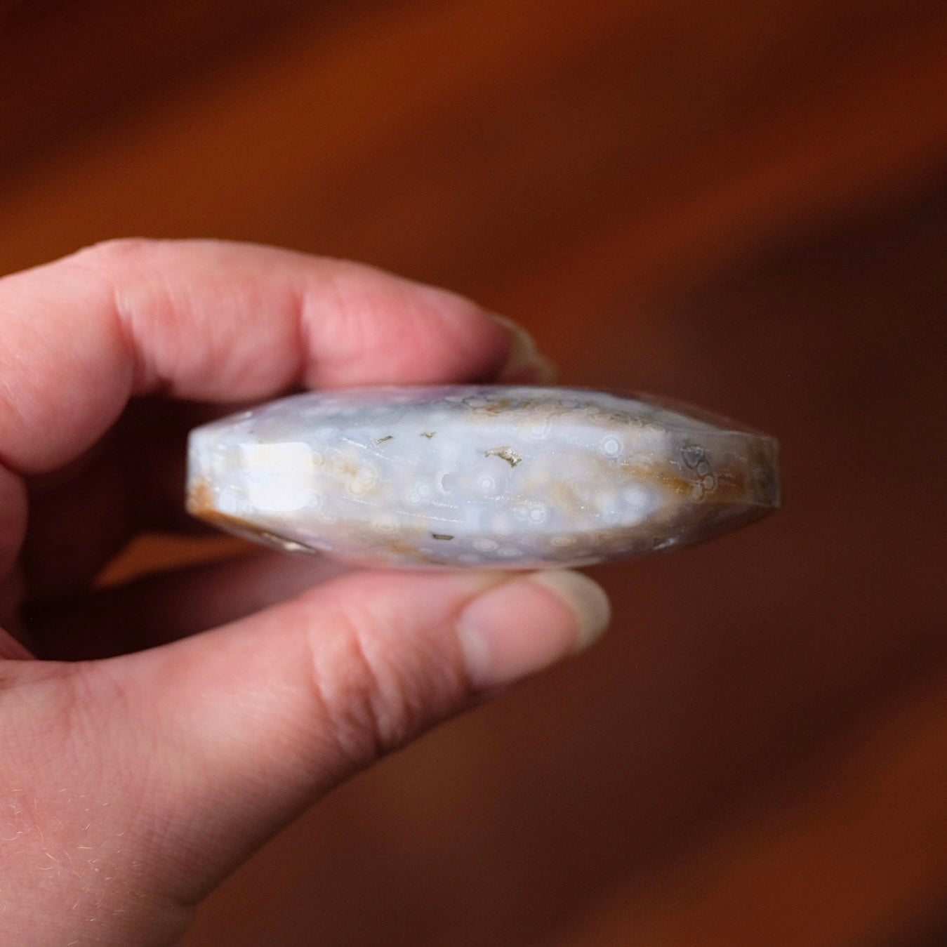 Ocean Jasper Palm | Blue Ocean Jasper Crystal Palmstone