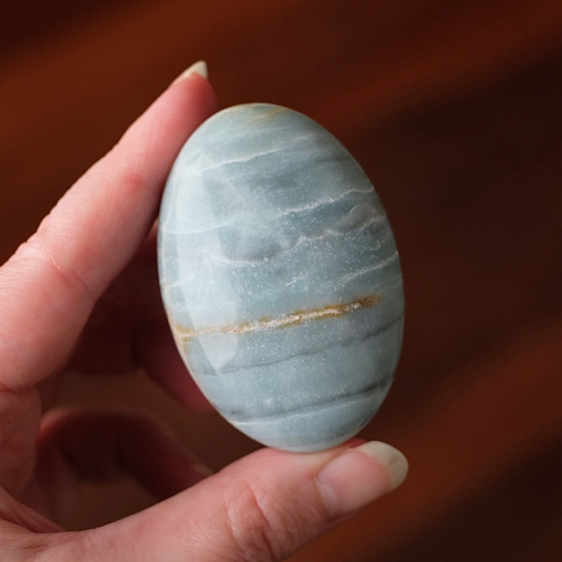 Azumar Palm | Sky Blue Caribbean Quartz | Crystal Palmstone