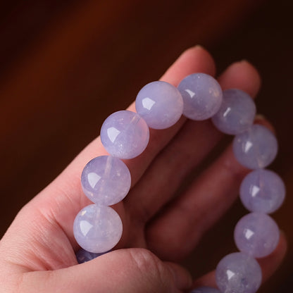 Jumbo Lavender Moon Quartz Bracelet | Crystal Stretch Bracelet
