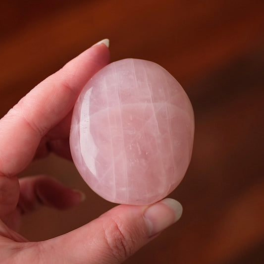 Rose Quartz Palm | Rose Quartz Crystal Palmstone