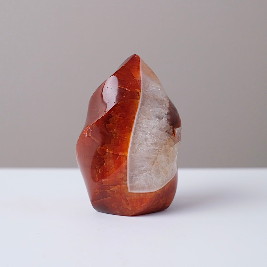 Carnelian + Quartz Flame | Polished Carnelian Freeform