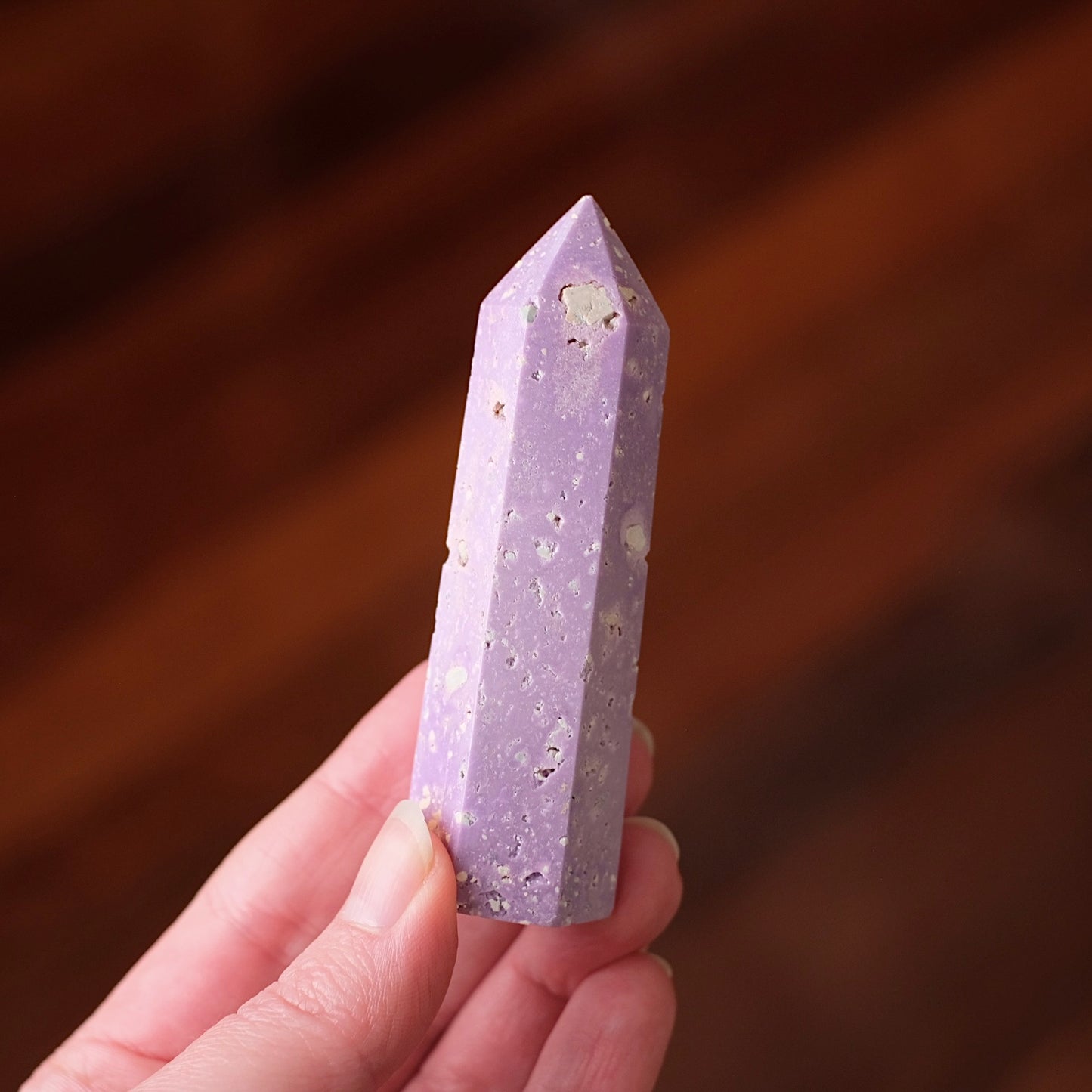 Phosphosiderite Point | Pink Phosphosiderite Crystal Point