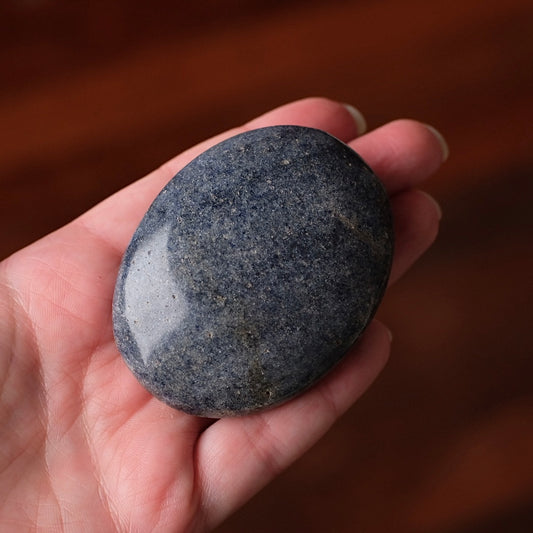 Lazulite Palm | Blue Lazulite Crystal Palmstone