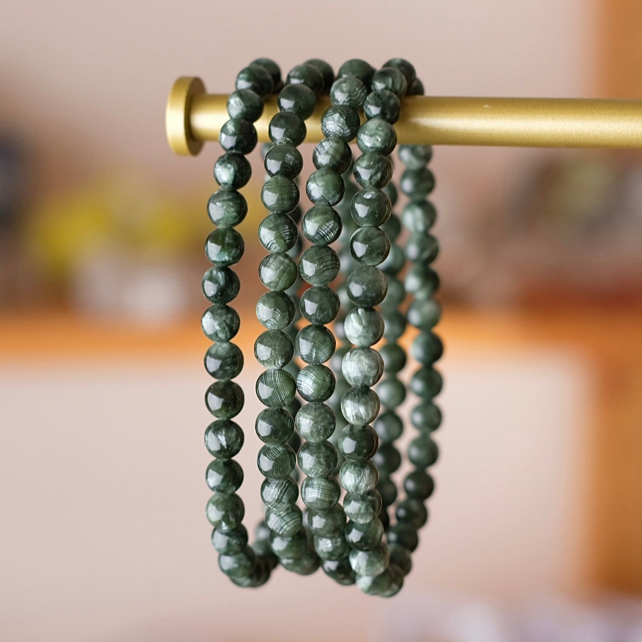 Seraphinite Bracelet | Crystal Stretch Bracelet