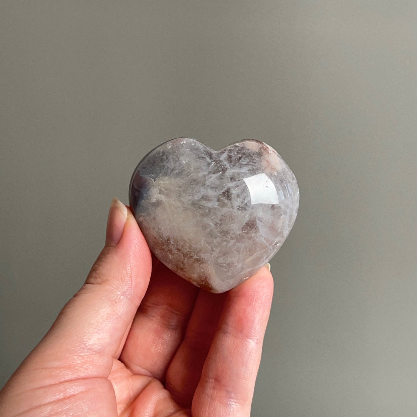 Agate & Quartz Heart | Crystal Heart | Agate Heart