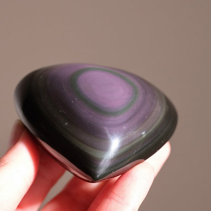Rainbow Obsidian Heart | Obsidian Crystal Heart Carving