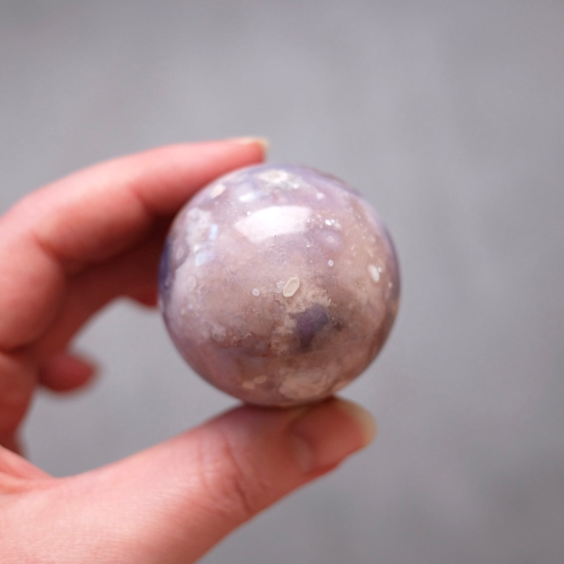 Flower Agate Sphere | Cherry Blossom Agate Crystal Sphere
