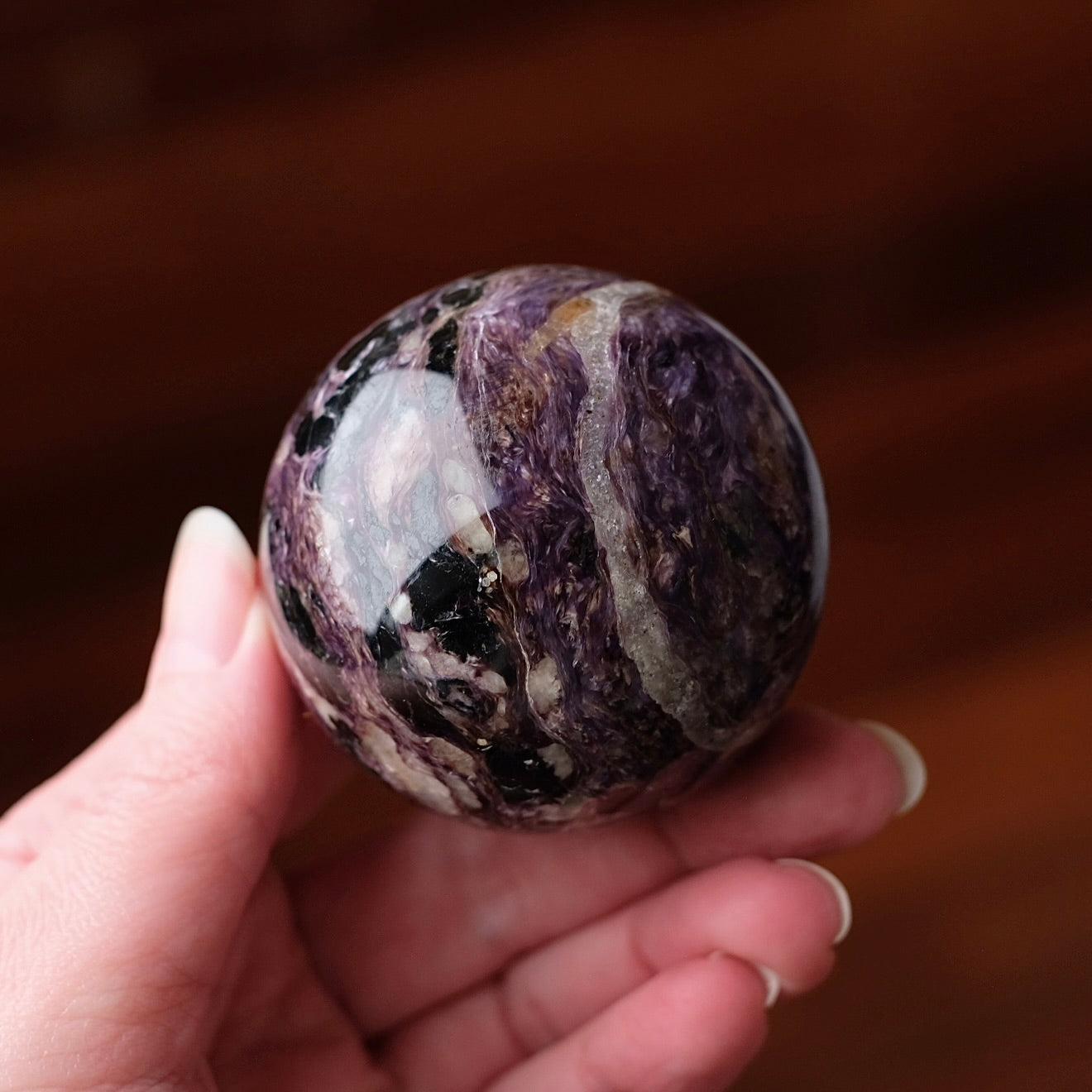 Purple Charoite Sphere | Charoite Crystal Sphere