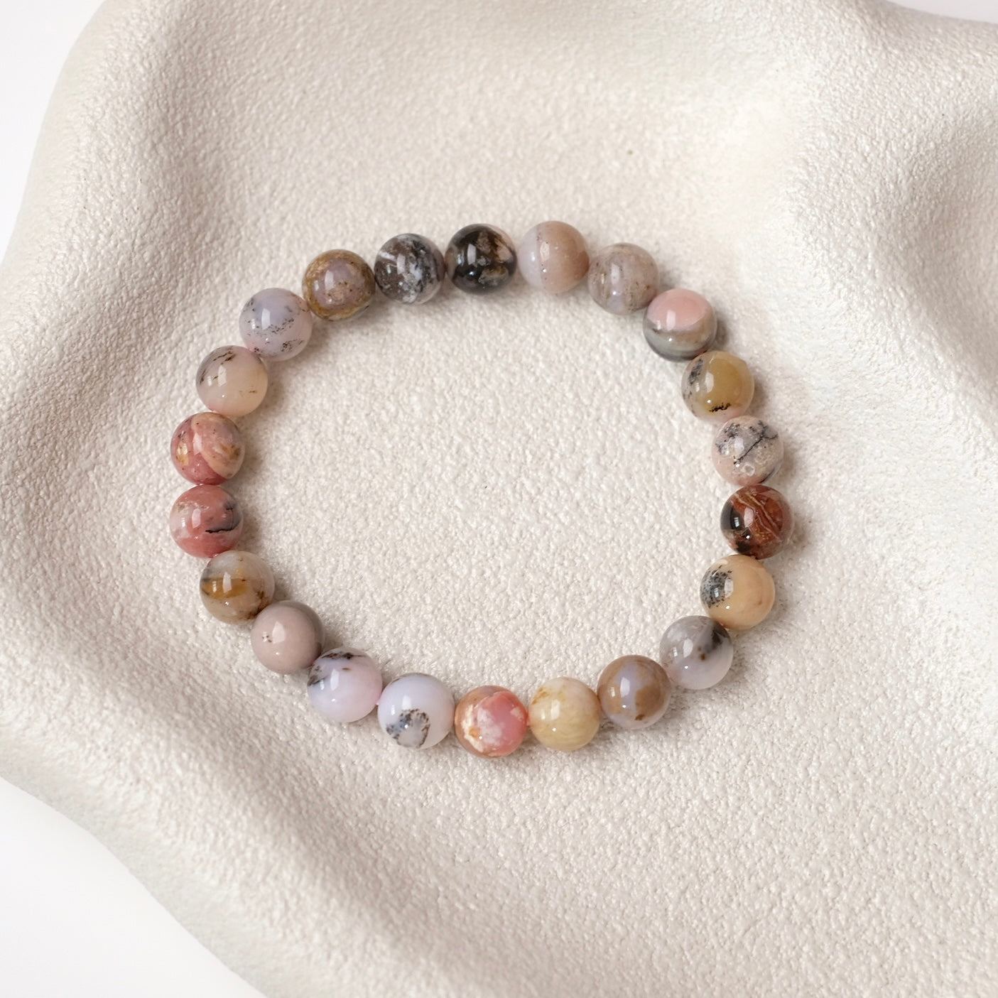 Peruvian Pink Opal Bracelet | Pink Opal Stretch Bracelet