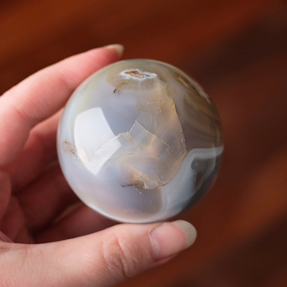 Banded Agate Sphere | Striped Agate Crystal Sphere