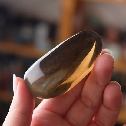 Rare Smokey Citrine Palm with Star Asterism | Crystal Palmstone