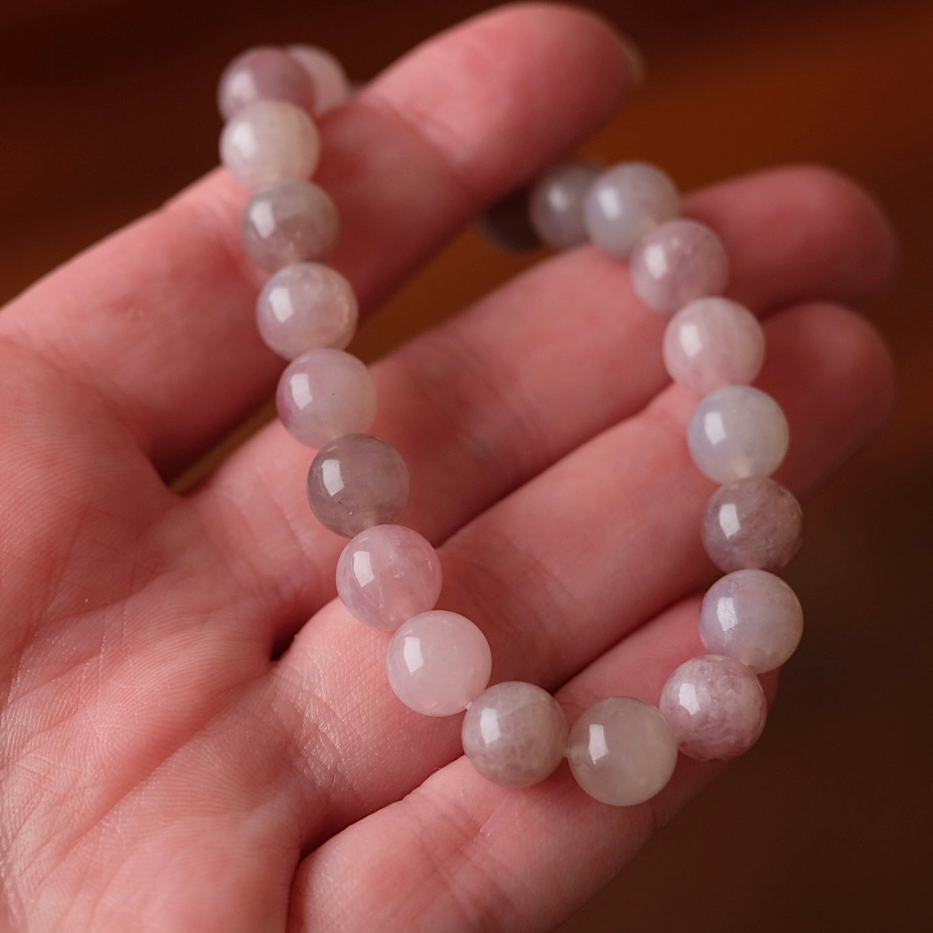 Lavender Rose Quartz Bracelet | Crystal Stretch Bracelet