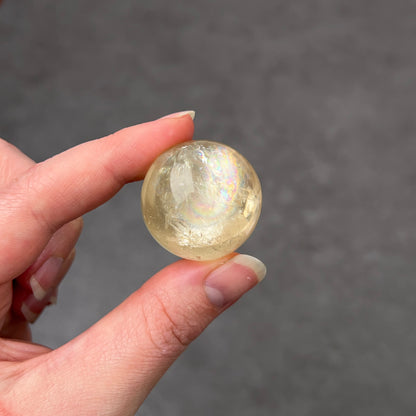 Honey Calcite Sphere | Golden Optical Calcite Crystal Sphere