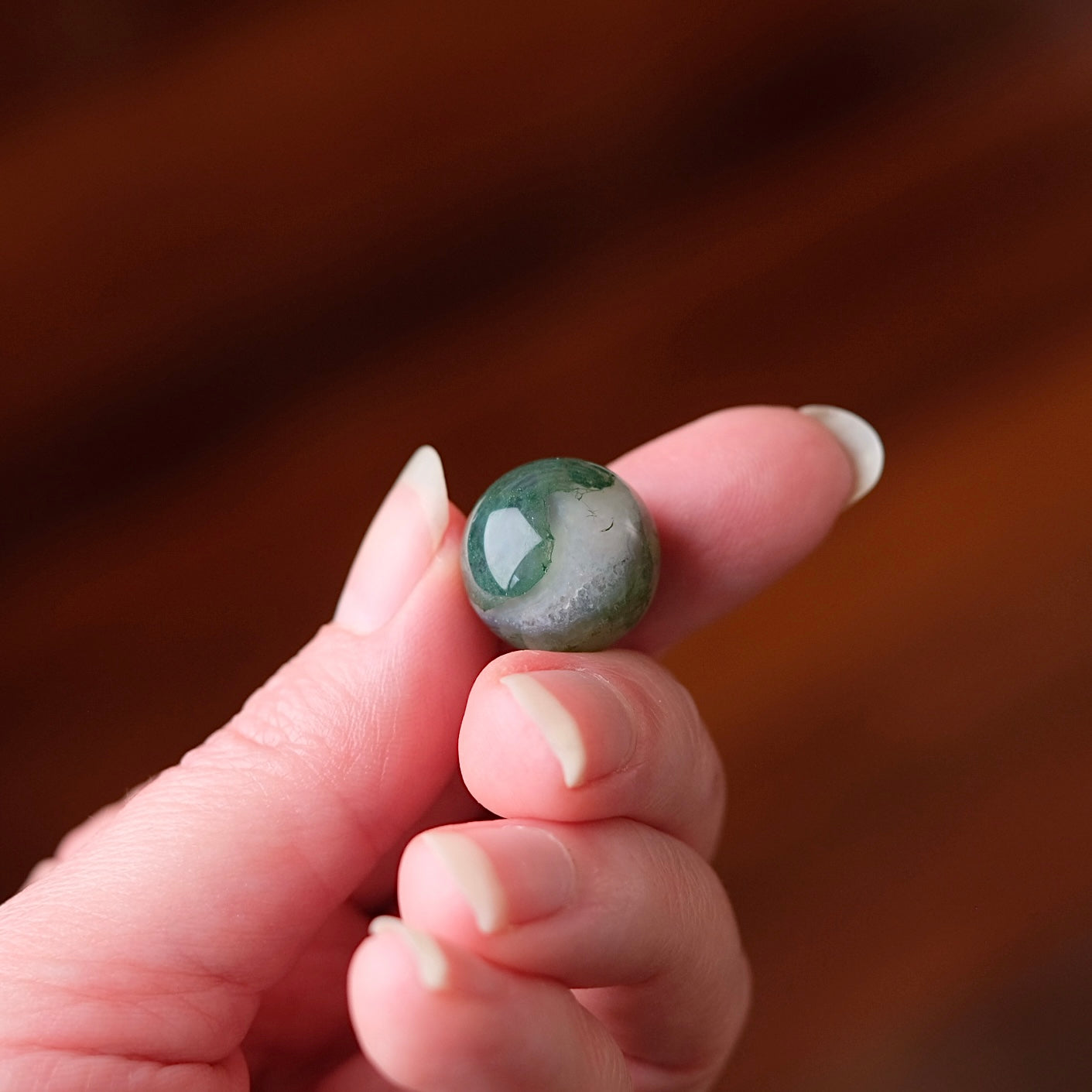Moss Agate Mini Sphere | Moss Agate Crystal Sphere