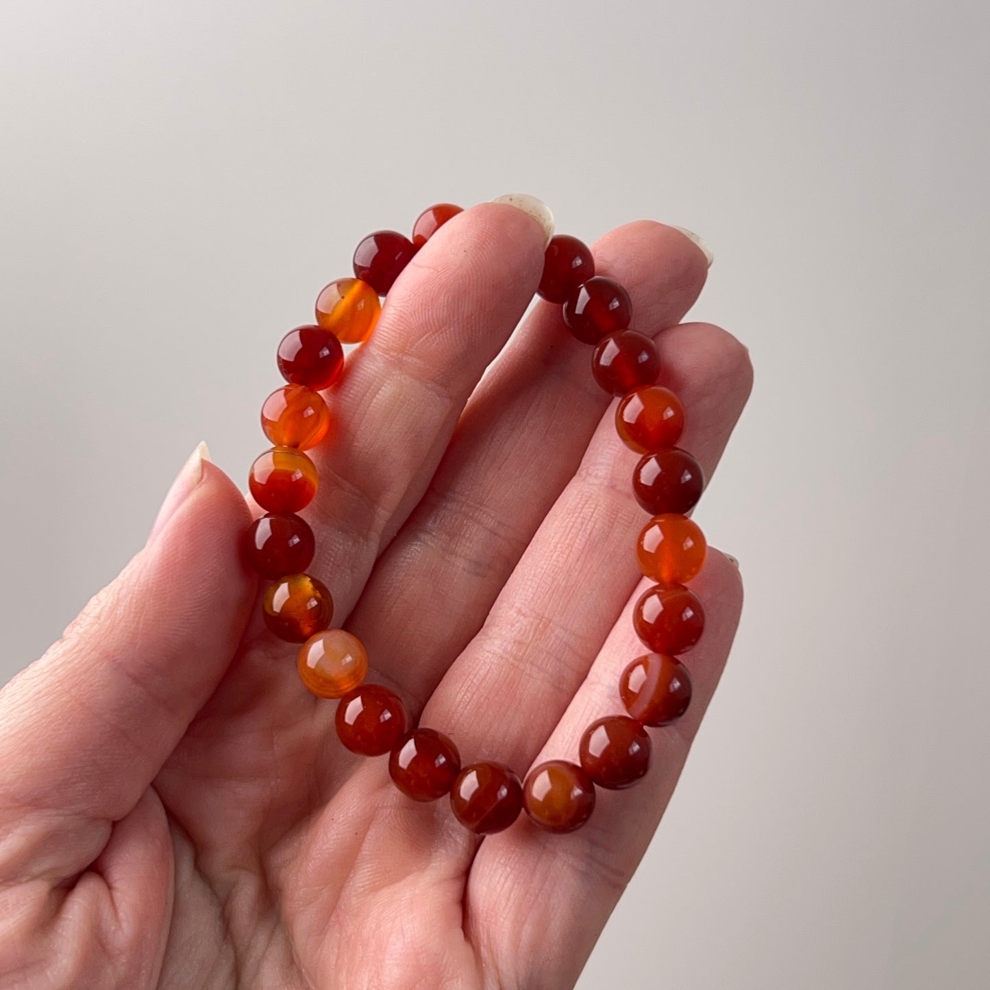 Carnelian Bracelet | Crystal Stretch Bracelet