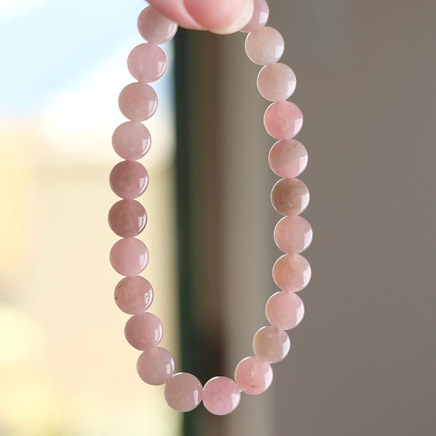 Lavender Rose Quartz Bracelet | Crystal Stretch Bracelet