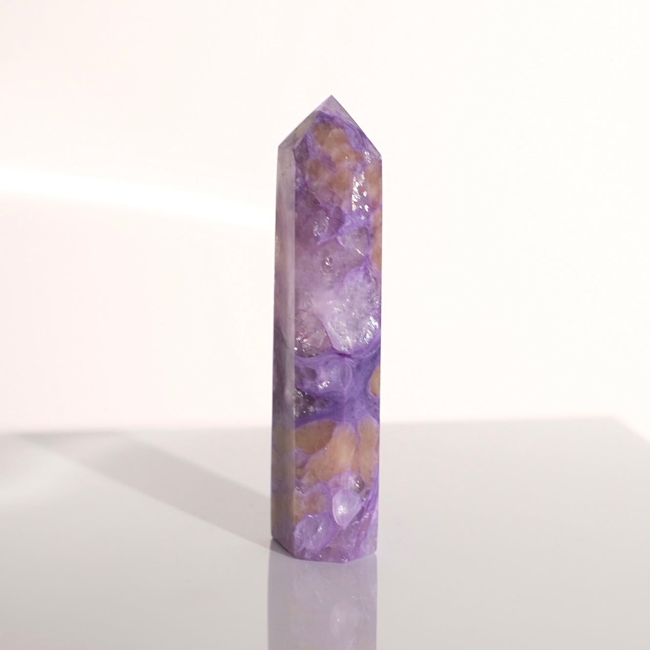 High Grade Charoite Point | Purple Charoite Crystal Tower