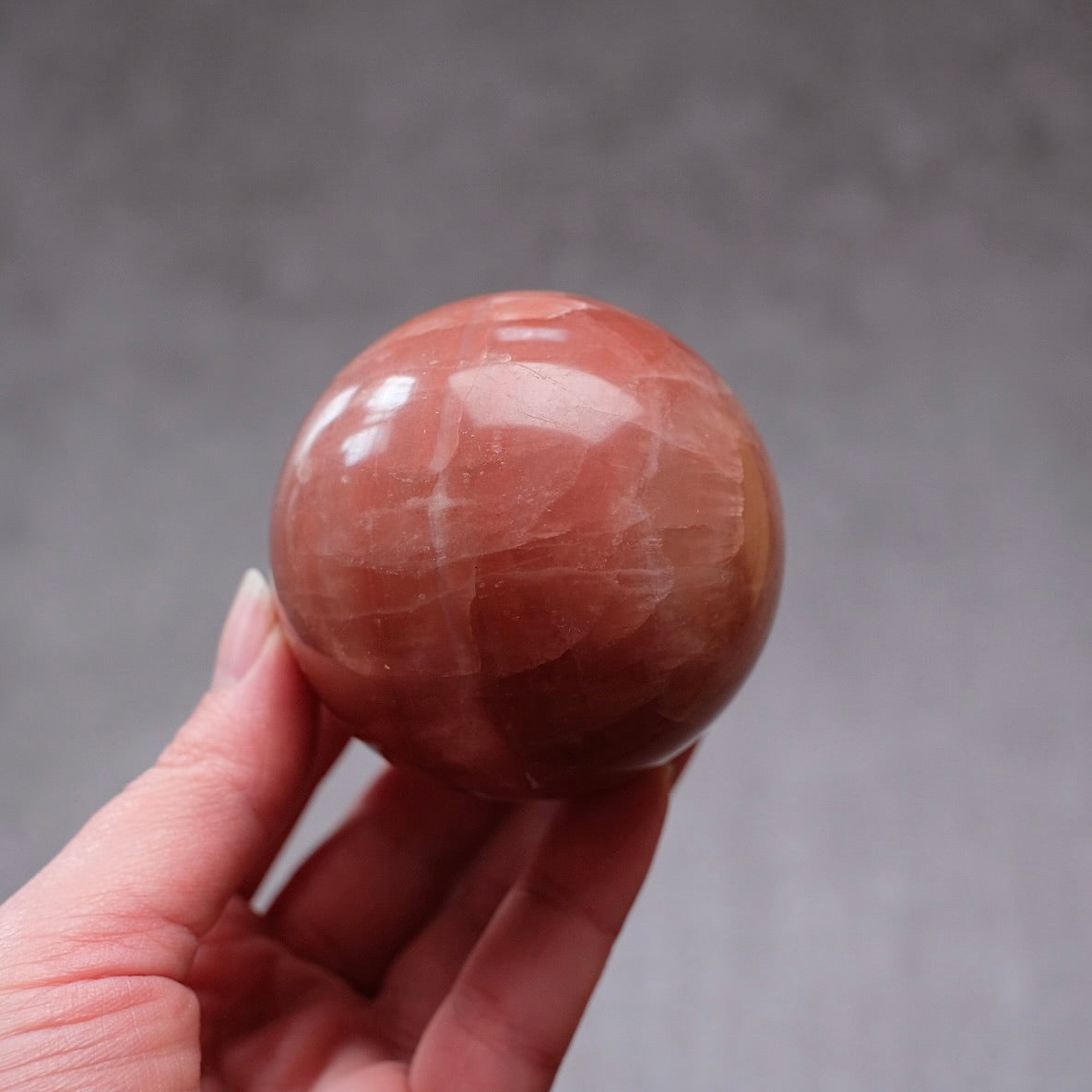 Rose Calcite Sphere | Calcite Crystal Sphere