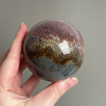 Moss Agate Sphere | Colourful Moss Agate Crystal Sphere