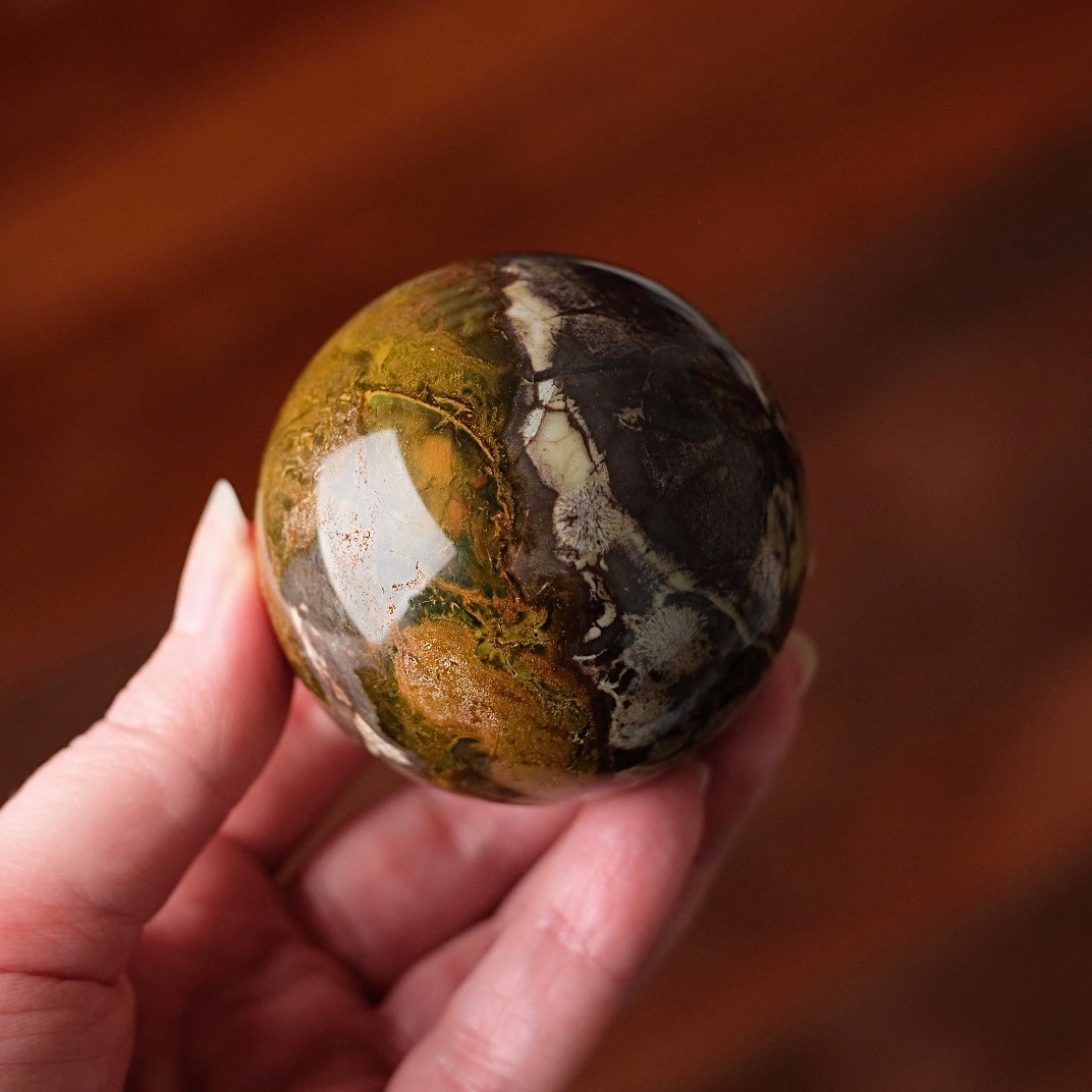 Volcanic Rhyolite Sphere | Rhyolite Crystal Sphere
