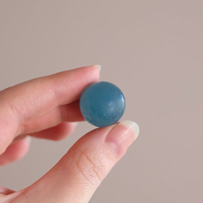Lemurian Aquatine Calcite Sphere | Blue Onyx Crystal Sphere