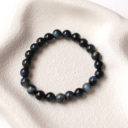 Blue Tiger Eye Bracelet | Hawk Eye Crystal Bracelet