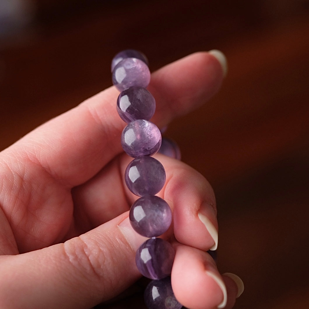 Gem Lepidolite Bracelet | High Quality Gem Lepidolite Stretch Bracelet