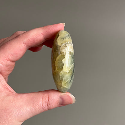 Prehnite Palm | Prehnite & Epidote Crystal Palm