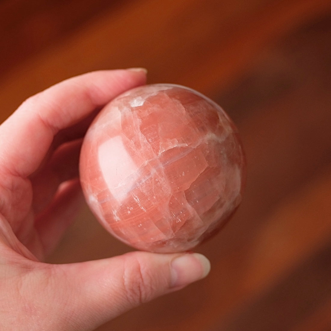 Rose Calcite Sphere | Calcite Crystal Sphere