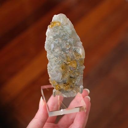 Fluorite & Baryte Crystal | Golden Baryte on Fluorite Specimen