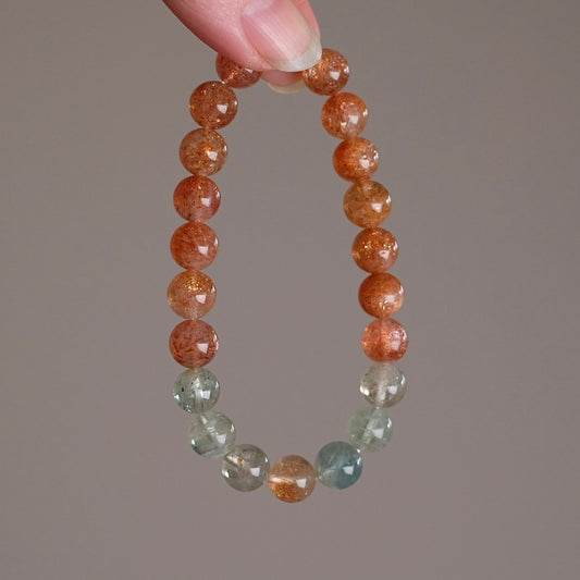 Rare Arusha Sunstone Bracelet | Beryl + Sunstone Crystal Bracelet