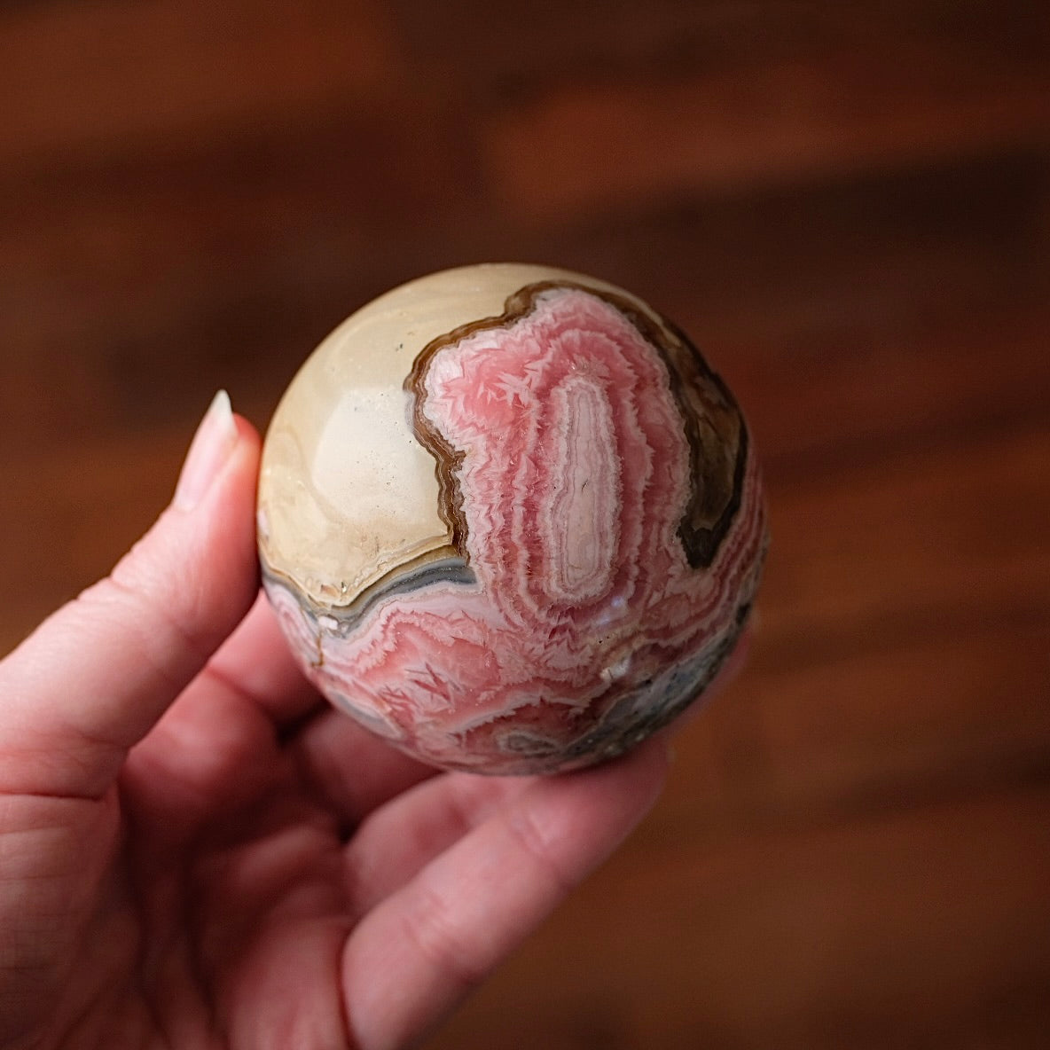 XL Rhodochrosite Sphere | Rhodochrosite Crystal Sphere