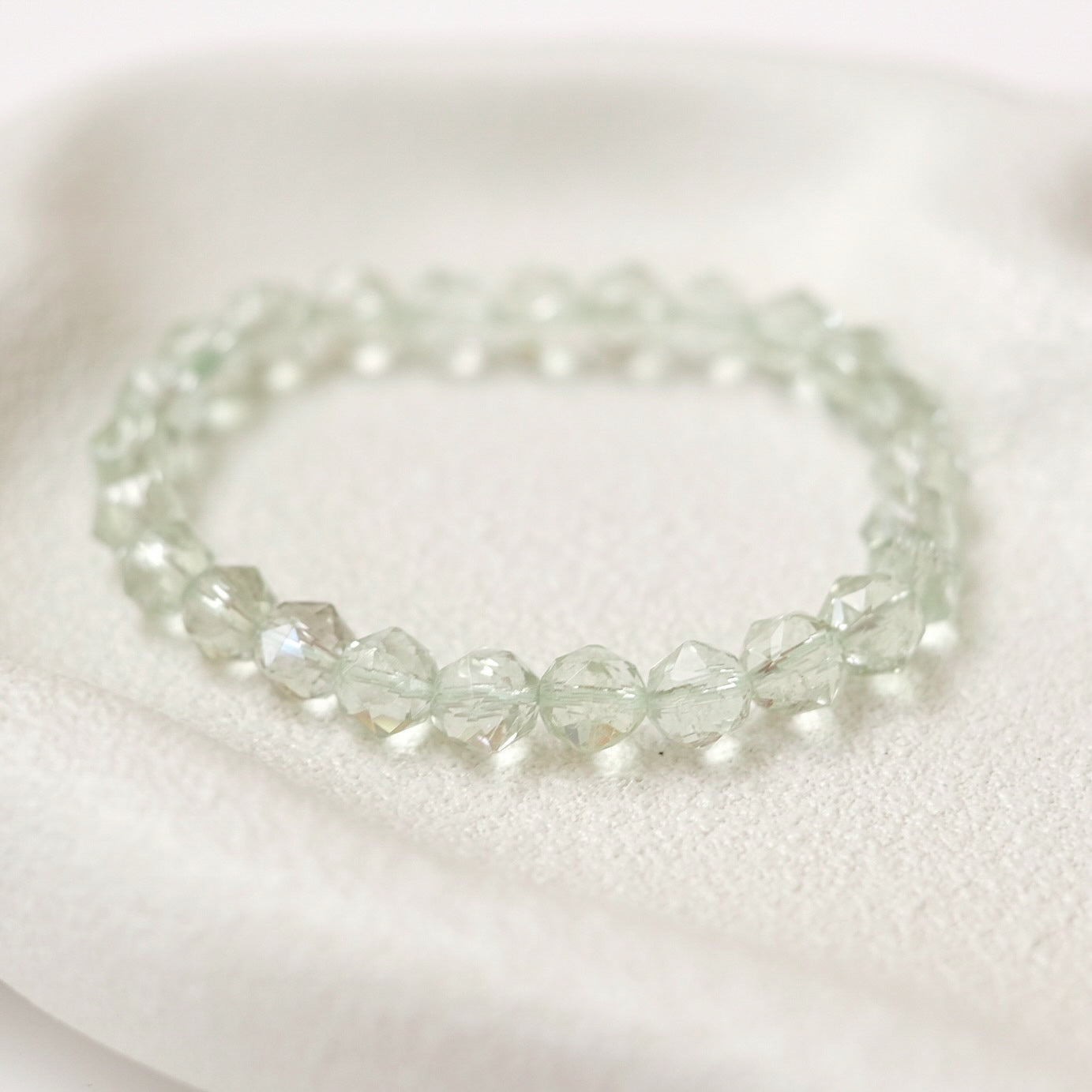 Prasiolite Bracelet | Green Amethyst Crystal Bracelet