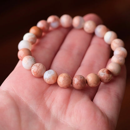 Cotton Candy Agate Bracelet | Crystal Stretch Bracelet