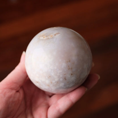 Flower Agate Sphere | Cherry Blossom Agate Crystal Sphere