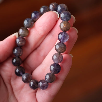 Bloodshot Iolite Bracelet | Gem Iolite Crystal Bracelet