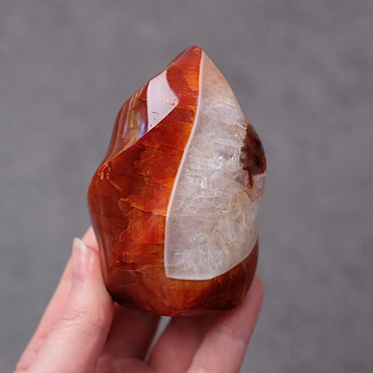 Carnelian + Quartz Flame | Polished Carnelian Freeform