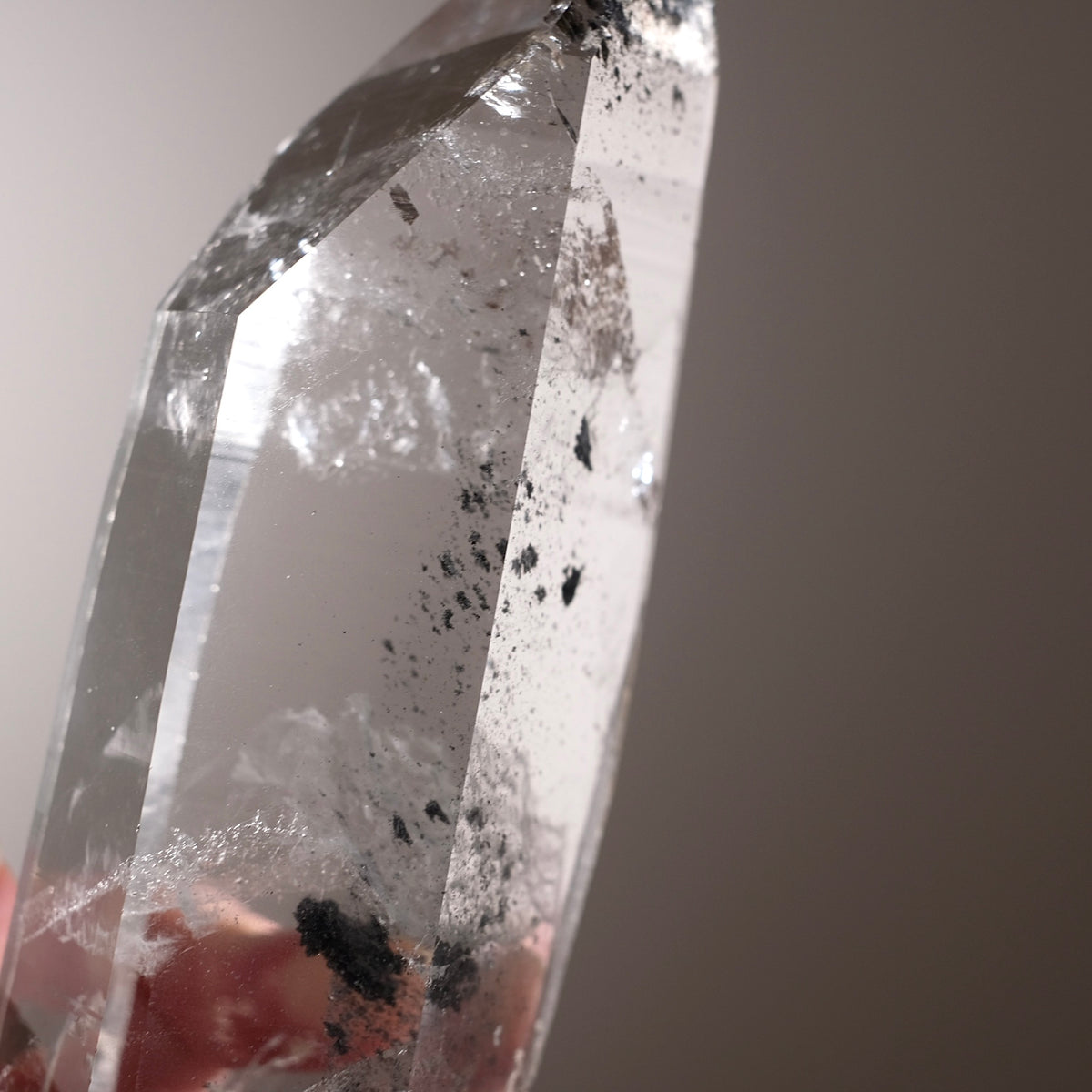 XL Black Phantom Lemurian Quartz Point | Black Lemurian Seed Crystal