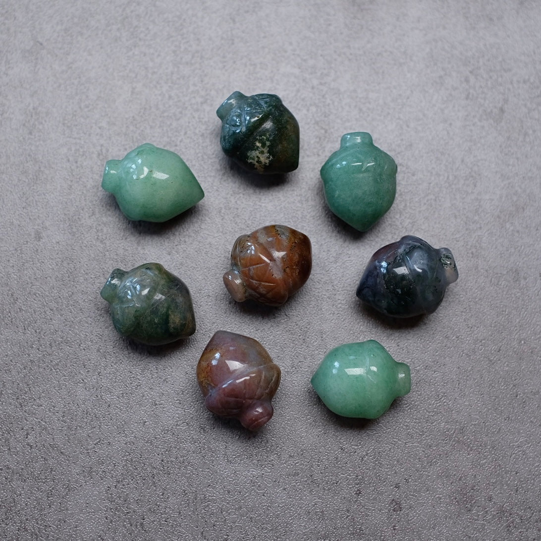 Mini Crystal Acorn Carving | Cute Crystal Carvings