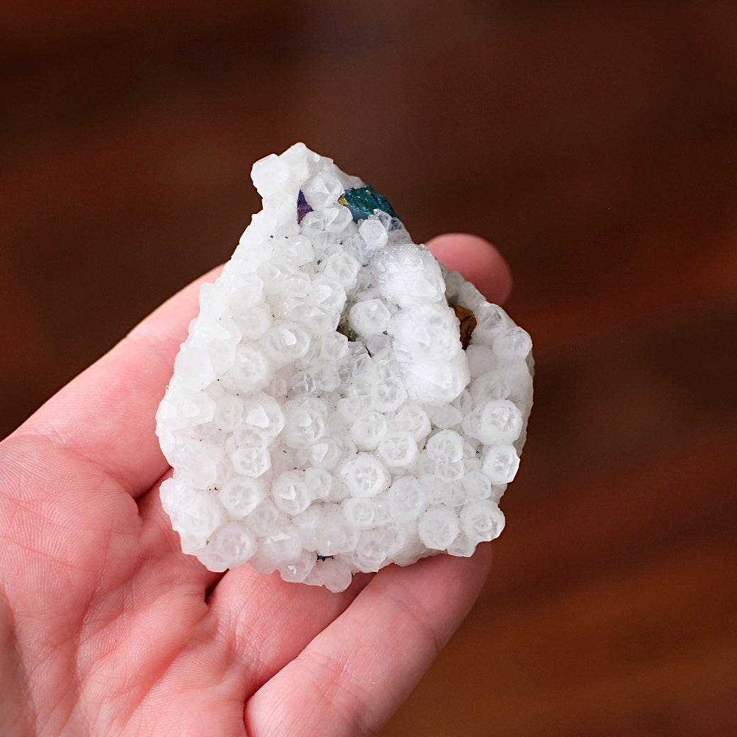 Quartz + Peacock Ore Cluster | Quartz Cluster with Bornite