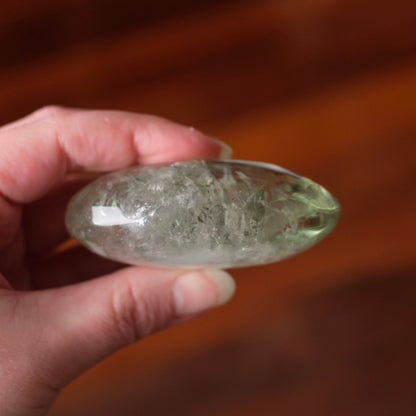 XL Prasiolite Palm | Green Amethyst Crystal Palmstone