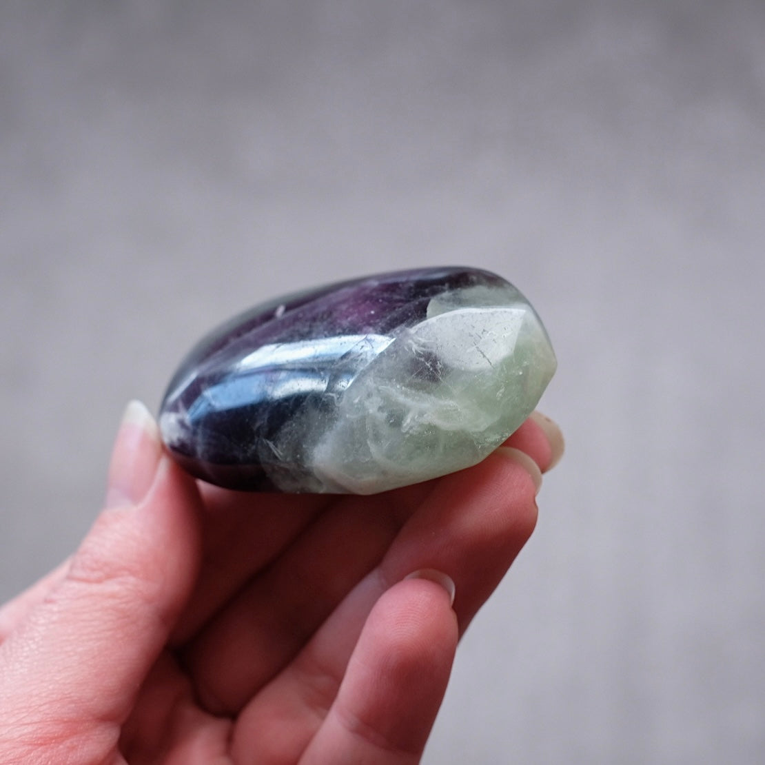 Feather Fluorite Palm | Snowflake Rainbow Fluorite Crystal