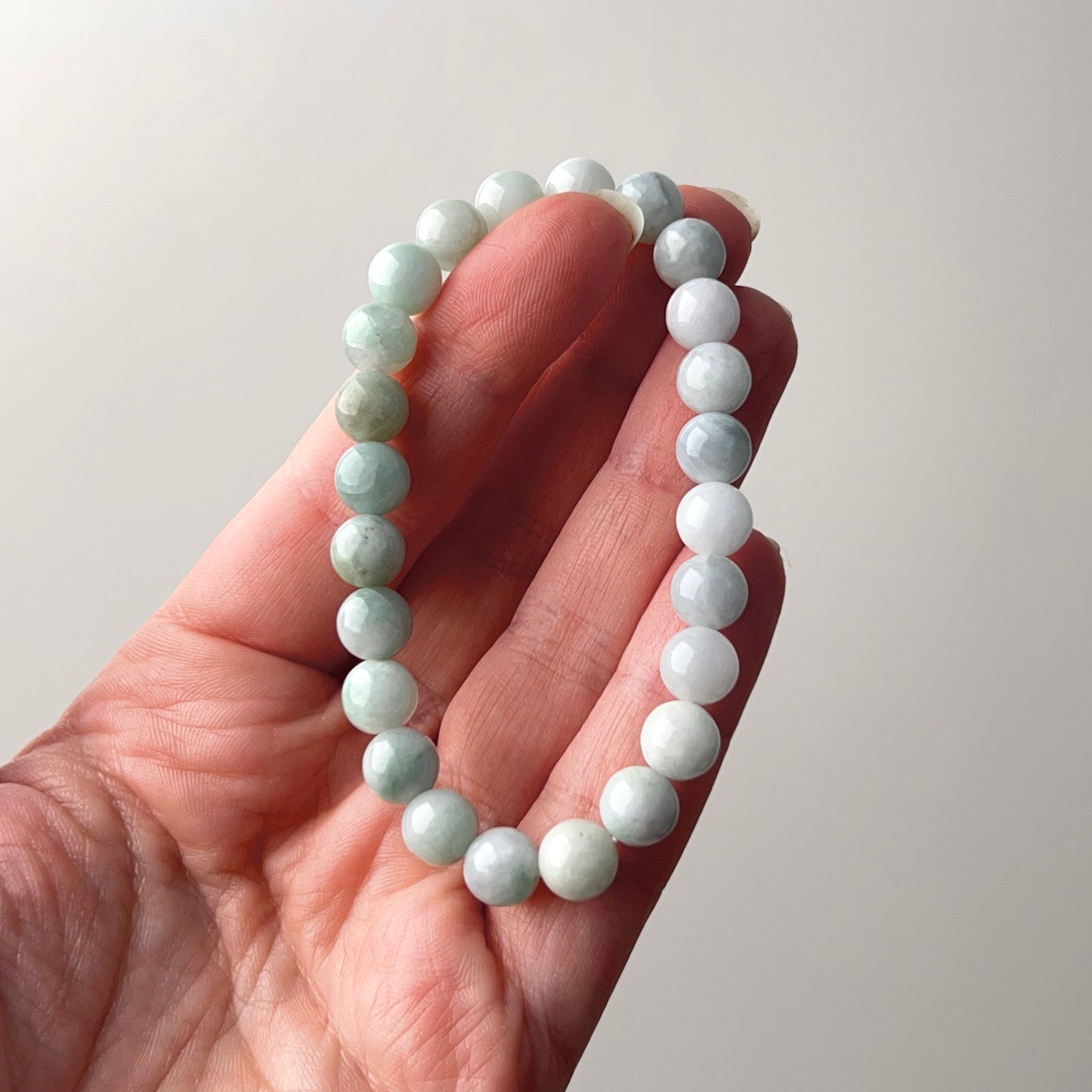 Green Jadeite Bracelet | Burmese Jade Stretch Bracelet