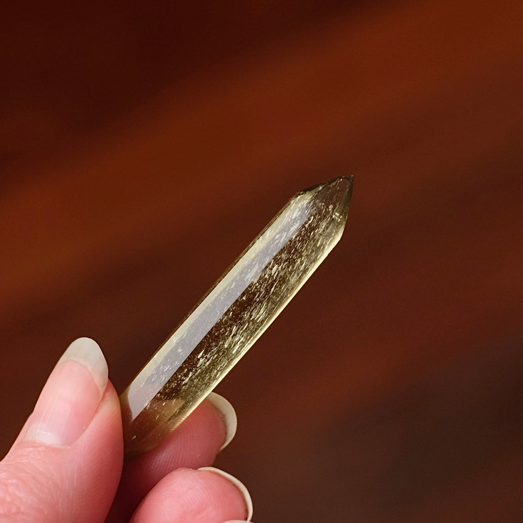 Libyan Desert Glass DT Point | Double Terminated Crystal Point