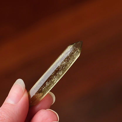Libyan Desert Glass DT Point | Double Terminated Crystal Point