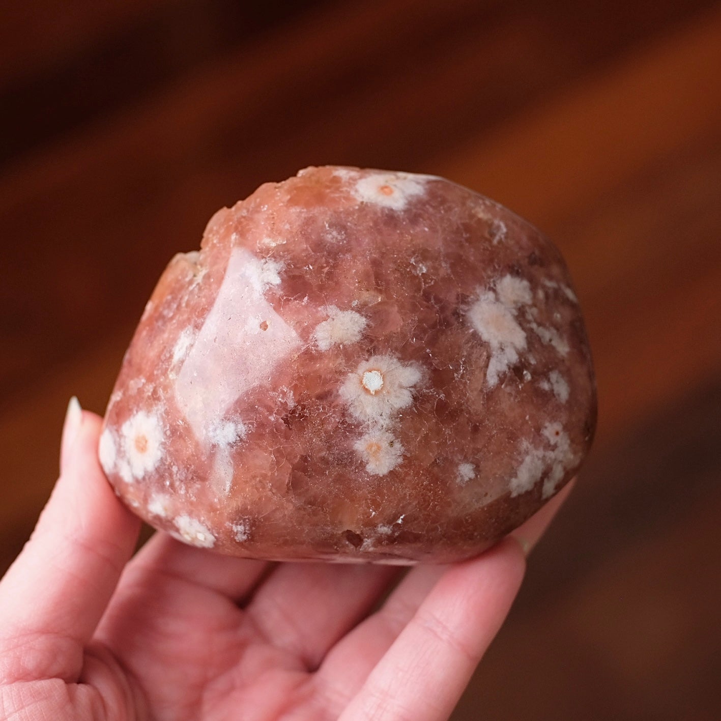 Raspberry Pink Amethyst Geode | Polished Pink Amethyst Crystal Specimen 9