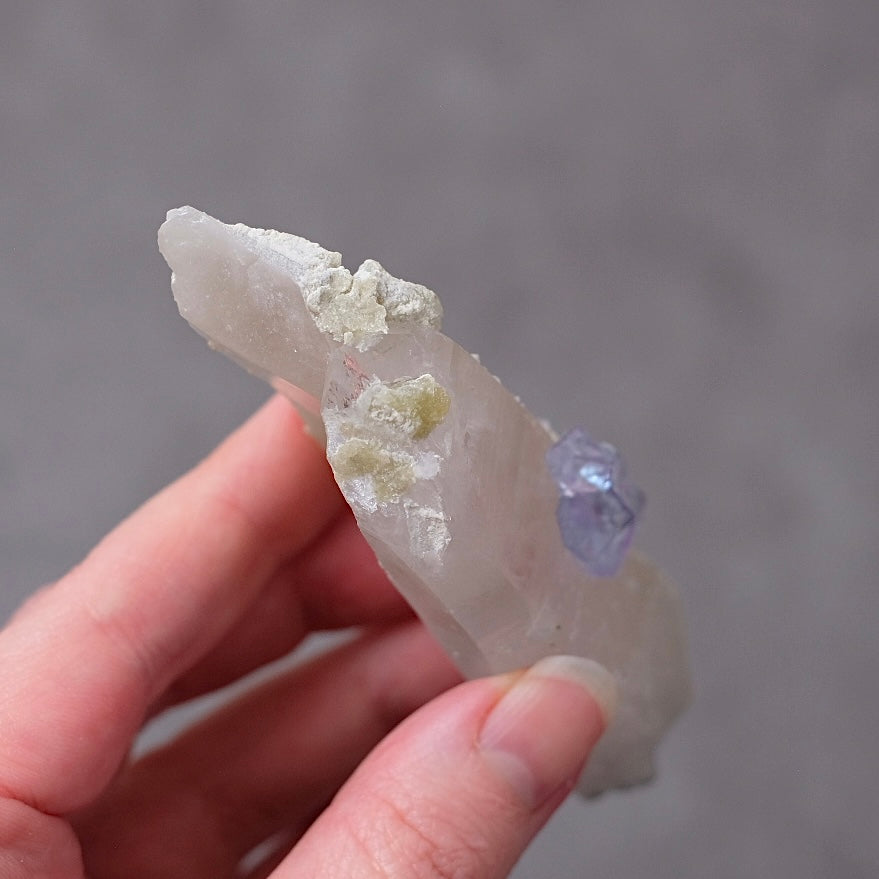 Yaogangxian Fluorite on Quartz Point | Quartz Crystal Specimen
