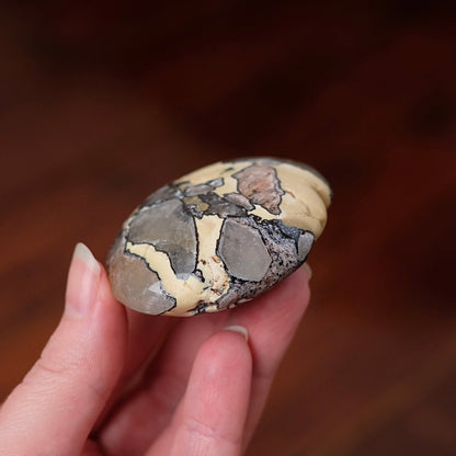 Mosaic Quartz Palm | Mosaic Chalcedony Crystal Palmstone
